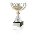 6" Silver and Gold Trophy on marble base